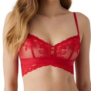 B.tempt’d by Wacoal Opening Act Lacy Bralette Red Size Small 910227 NWOT